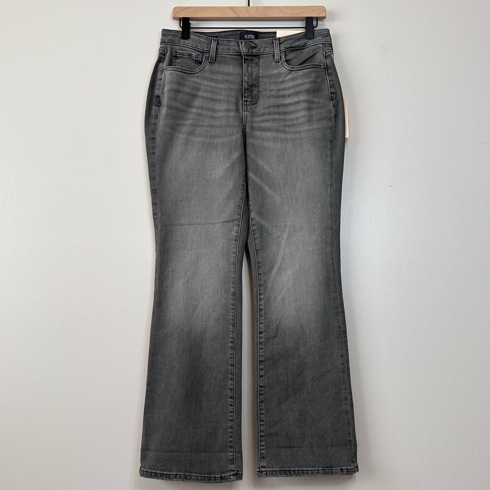 NYDJ Barbara Bootcut Ankle Jeans in Harbor Gray Size 8